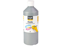 Verf - parelmoerverf - Creall Pearl - fles van 500 ml - zilver - per stuk