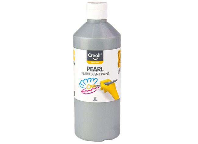Verf - Parelmoerverf - Creall Pearl - Fles Van 500 Ml - Zilver - Per Stuk