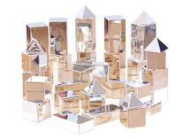 Bouwset - stapelblokken - TTS - metallic - set van 32 assorti