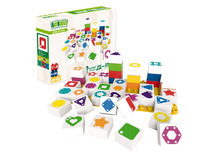 Blokken - Biobuddi - Educatieve Set - Vormen 42 Stuks