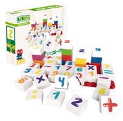 Blokken - Biobuddi - Educatieve Set - Cijfers En Tekens 42 Stuks