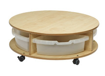 Speeltafel - Mobiele Ronde Speeltafel - 4 transparante bakken - per stuk