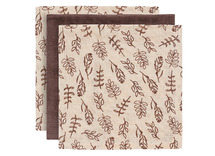 Doek - Jollein - hydrofiel monddoekje - 31 x 31 cm - meadow chestnut - set van 3