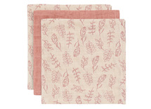 Doek - Jollein - hydrofiel monddoekje - 31 x 31 cm - meadow rosewood - set van 3