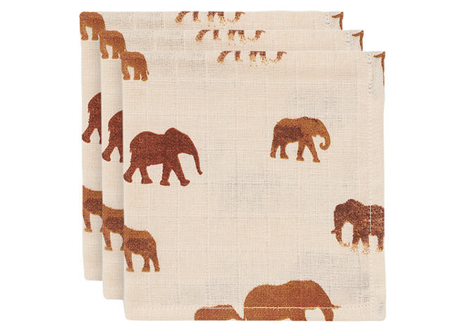 Doek - Jollein - Hydrofiel Monddoekje - 31 X 31 Cm - Savannah - Set Van 3