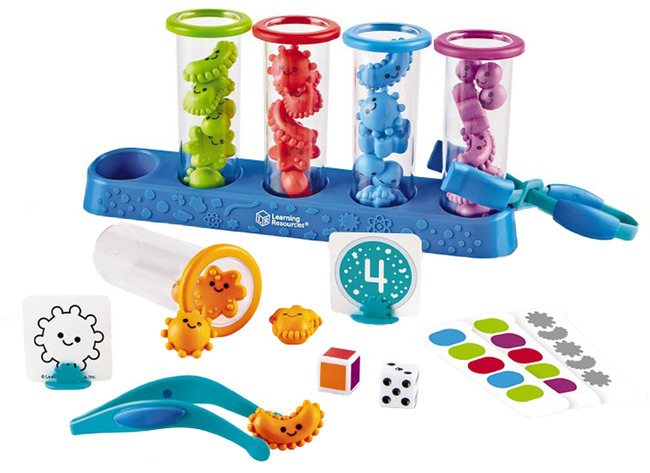 Spel - Sorteerspel - Learning Resources Silly Science Fine Motor Sorting Set - Fijne Motoriek - Microbe - Per Spel
