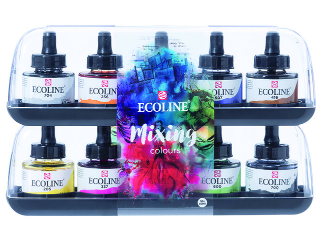 Verf - Waterverf - Ecoline - 30 Ml - Set Van 10 Assorti