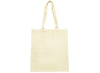 Draagtas - boodschappentas met lange lussen - textiel - blanco - 38 x 43 cm - set van 3