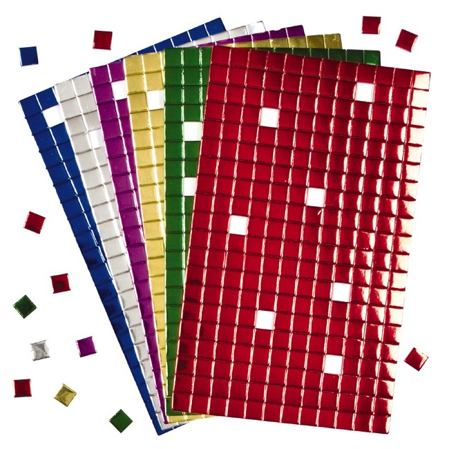 Foam - Stickers - Mozaïek - Metallic - Zelfklevend - Set Van 1440 Assorti