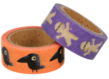 Halloween - knutseltape - mummie en raaf - set van 2