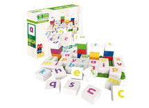 Blokken - Biobuddi - Educatieve Set - Kleine Letters 42 Stuks