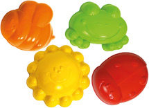 Zand en water  -  zandvormen - diertjes - 4 stuks