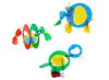 Constructie - transparante bouwblokken - EDX - interlocking rainbow pebbles - set van 96