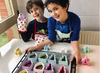 Speelgoed - Dëna Toys - huisje boompje kindje - silicoon - pastel - per set