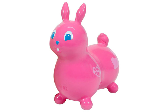 Bewegingsmateriaal - Springdier - Gymnic - Raffy - Per Stuk - Roze - Leverbaar In 2 Kleuren