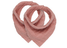 Slab - Jollein - bandana wrinkled cotton - rosewood - per 2 stuks