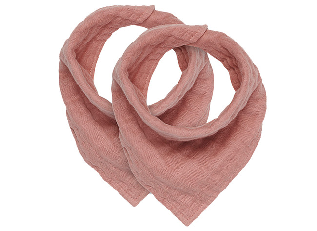 Slab - Jollein - Bandana Wrinkled Cotton - Rosewood - Per 2 Stuks