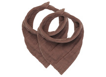 Slab - Jollein - bandana wrinkled cotton - chestnut - per 2 stuks