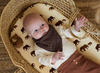 Slab - Jollein - bandana wrinkled cotton - chestnut - per 2 stuks