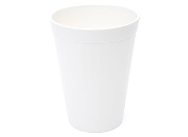 Beker - Harfield - 20 Cl - Kunststof - Geribbeld - Wit - Per Stuk