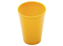 Beker - Harfield - 20 cl - kunststof - geribbeld - geel - per stuk