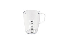 Eetgerei - beker - Harfield - glas met oor en maataanduiding - per stuk