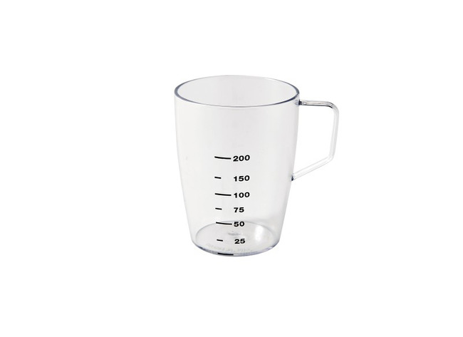 Beker - Harfield - 28 Cl - Kunststof - Met Handvat - Met Maatverdeling - Transparant - Per Stuk