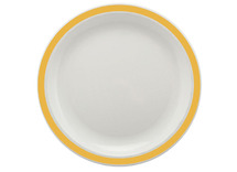 Bord - Harfield - 17 cm - geel - per stuk