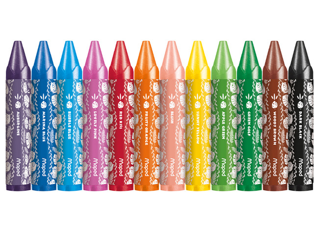 Waskrijt - Maped Jungle Fever Wax - Driekantig - Set Van 12