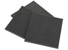 Canvas - schilderpaneel - 20 cm - zwart - set van 3