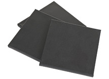 Canvas - schilderpaneel - 20 cm - zwart - set van 3