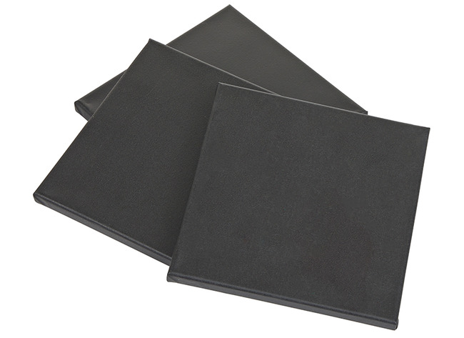 Canvas - Schilderpaneel - 20 Cm - Zwart - Set Van 3