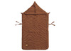 Voetenzak - Jollein - voor autostoel groep 0+ 3/5 punts gordel - basic knit - caramel - per stuk