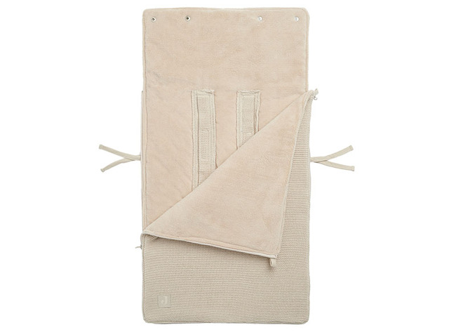 Voetenzak - Jollein - Voor Autostoel Groep 0+ 3/5 Punts Gordel - Basic Knit - Nougat - Per Stuk