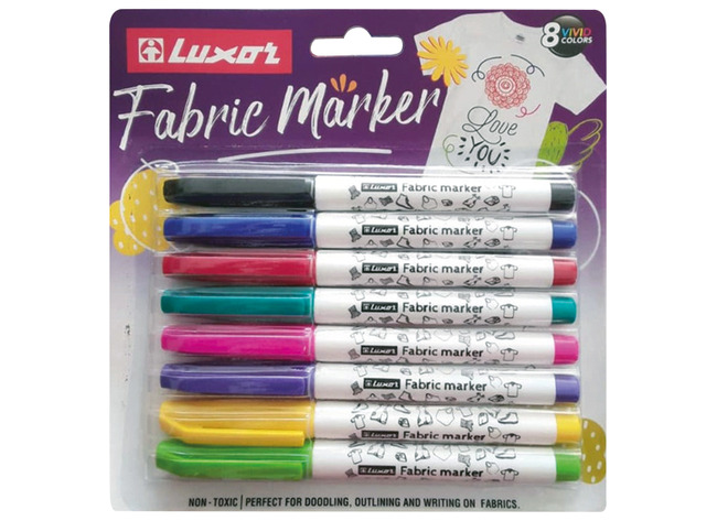 Stiften - Textielstiften - Luxor - Economy - Set Van 8 Assorti