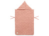 Voetenzak - Jollein - voor autostoel groep 0+ 3/5 punts gordel - spring knit - roosewood - per stuk