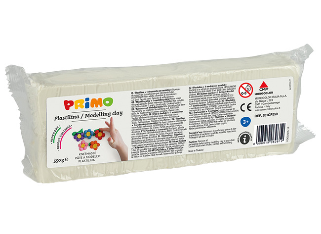 Boetseerklei - Primo Plastilina - 550 G - Wit - Per Stuk