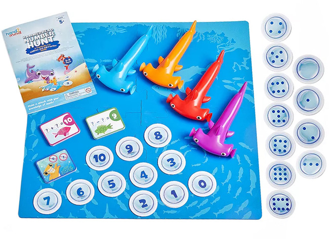 Spel - Rekenspel - Hand2mind Hammerhead Number Hunt - Hamerhaai Cijferjacht - Rekenen - Per Spel