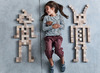 Houten blokken - clever up! bouwstenen - Haba - set van 160