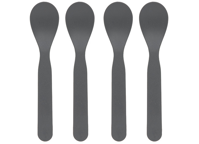 Eetgerei - Bestek - Lassig - Lepels - Uni - Set Van 4 - Antracite - Leverbaar In 4 Kleuren