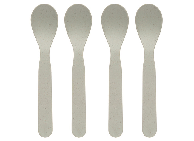 Eetgerei - Bestek - Lassig - Lepels - Uni - Set Van 4 - Warm Grijs - Leverbaar In 4 Kleuren