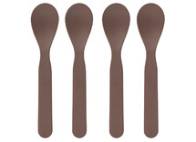 Eetgerei - bestek - Lassig - lepels - Uni - set van 4 - choco - leverbaar in 4 kleuren