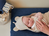 Wikkeldeken - Jollein - basic stripe - nougat - per stuk