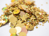 Decoratiemateriaal - glitters - Artemio - pailletten en kralen - goud - set van 5x 5 gr