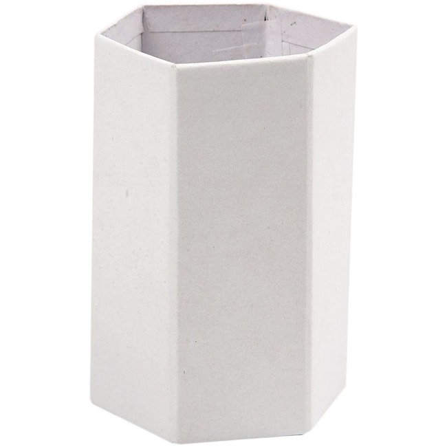 Decoratie - Karton - Blanco Zeskantige Pennenhouder Set/10
