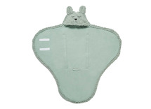 Wikkeldeken - Jollein - bunny - ash green - per stuk