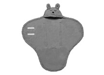 Wikkeldeken - Jollein - bunny - storm grey - per stuk