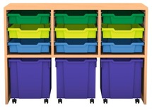 Kast, Diepe Rolkisten, 3 Kolom
