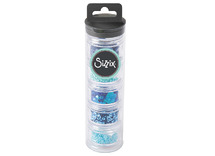 Decoratiemateriaal - glitters - Artemio - pailletten en kralen - blauw - set van 5x 5 gr