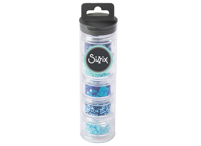 Decoratiemateriaal - Glitters - Artemio - Pailletten En Kralen - Blauw - Set Van 5x 5 Gr